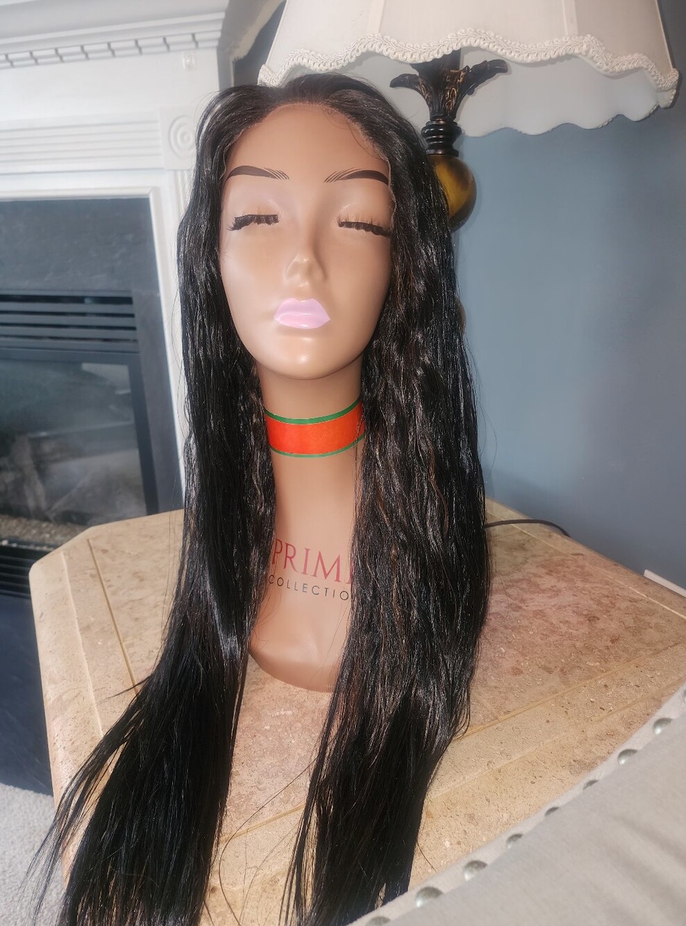 Natural Straight Black Womens Lace Front Wig With Mild Waves